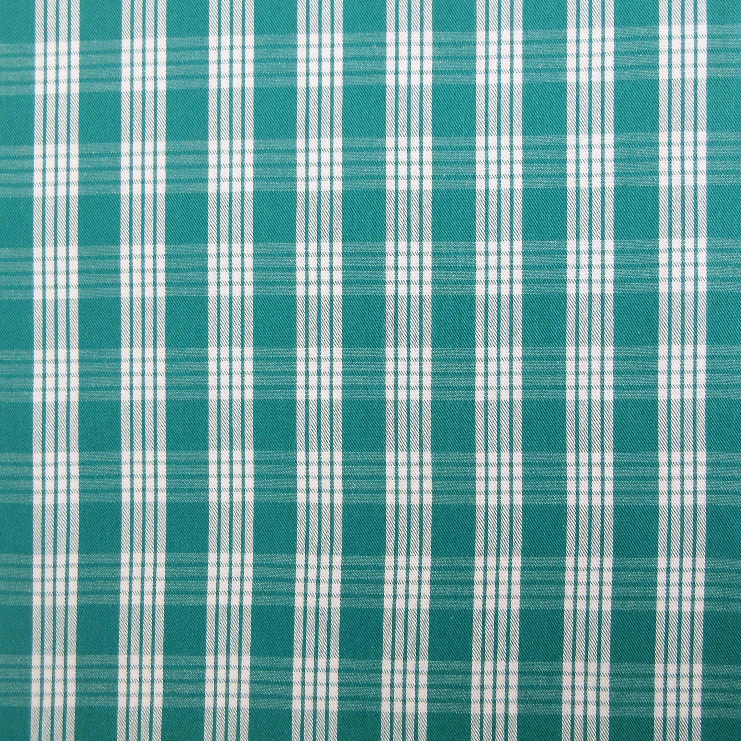Fabric, Teal Yarn Dyed Palaka Hawaiian Plaid, 100% Cotton Woven, By the Half or Full Yard