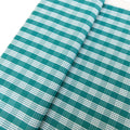 Fabric, Teal Yarn Dyed Palaka Hawaiian Plaid, 100% Cotton Woven, By the Half or Full Yard