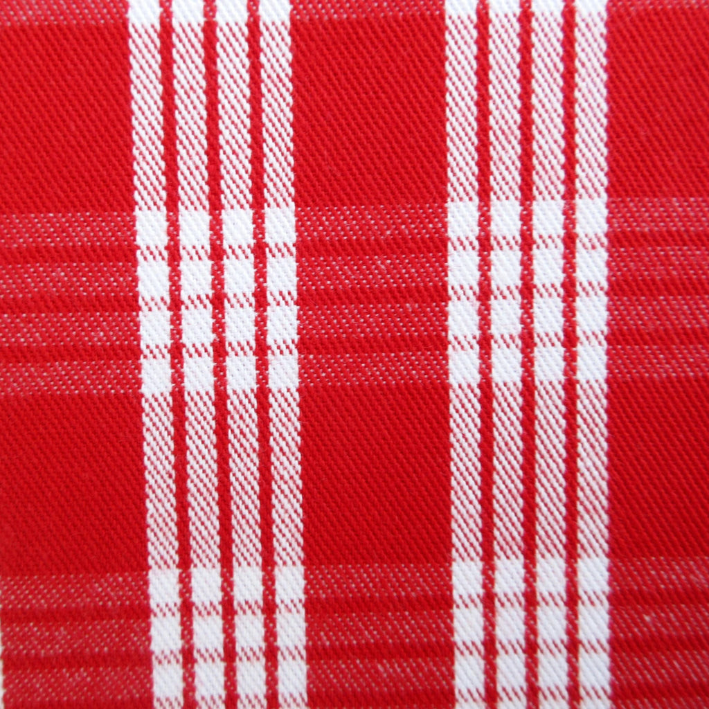 Fabric, Ruby Red Palaka, Yarn Dyed Hawaiian Plaid, 100% Cotton Woven, By the Half or Full Yard