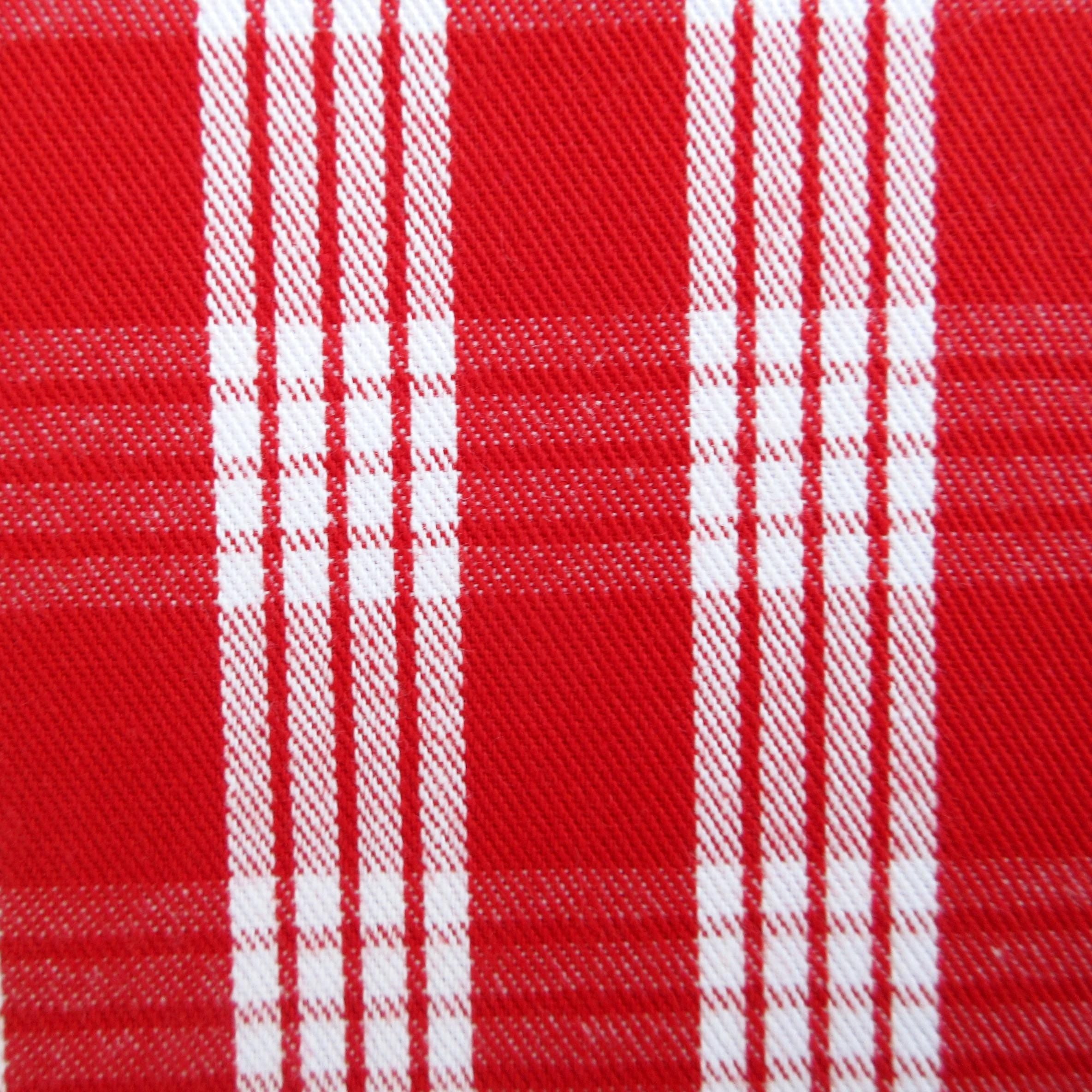 Fabric, Ruby Red Palaka, Yarn Dyed Hawaiian Plaid, 100% Cotton Woven, By the Half or Full Yard