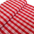 Fabric, Ruby Red Palaka, Yarn Dyed Hawaiian Plaid, 100% Cotton Woven, By the Half or Full Yard