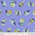 Shell Fabric, Lil Shelly in Marine,Tula Pink Floral Reef, By the Half or Full Yard