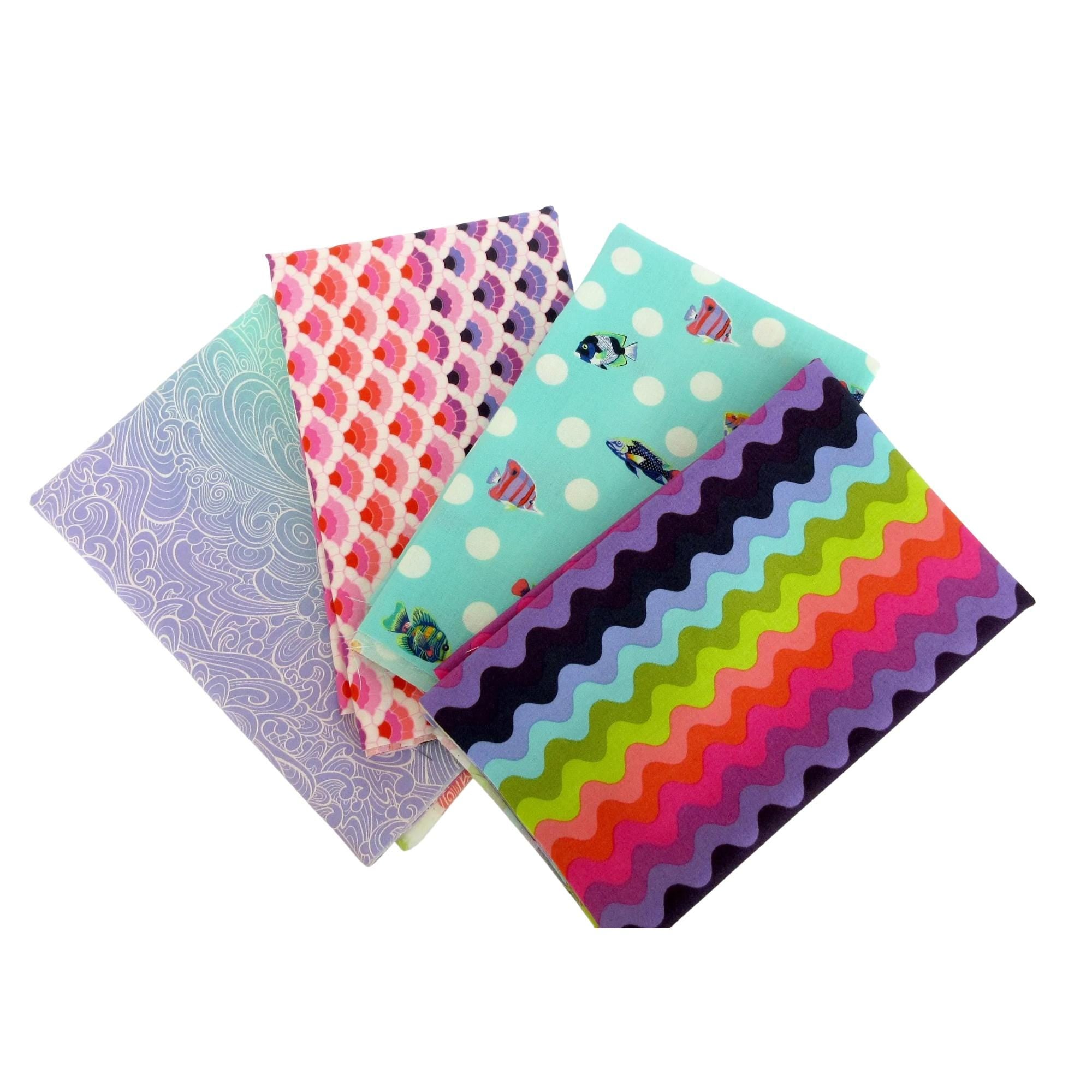 Fabric BUNDLE, Tula Pink Floral Reef Half Yard Bundle, Blender Coordinates