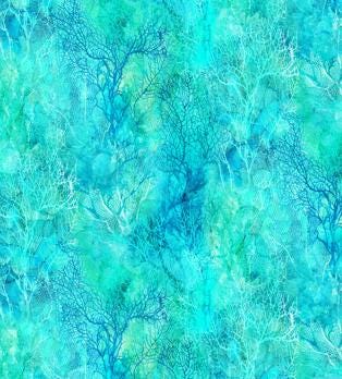 Ocean Fabric, Coral Texture, Coral Reef by Northcott Fabrics, By the Half or Full Yard
