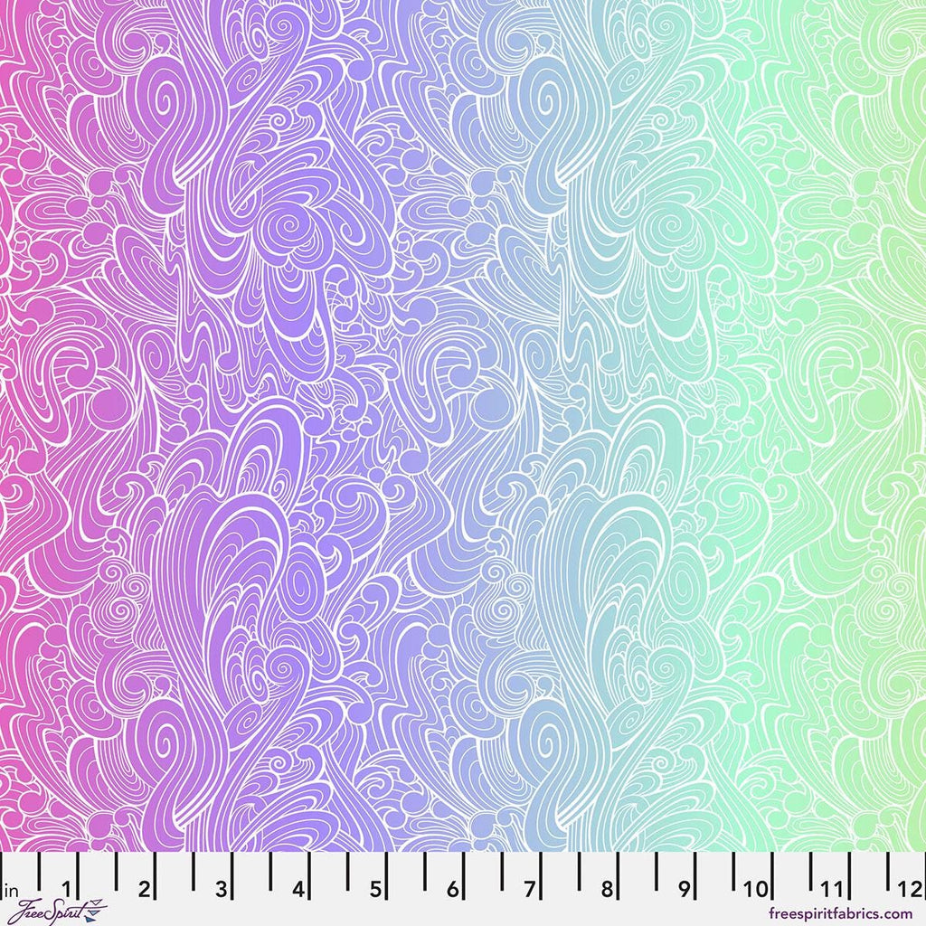 Fabric BUNDLE, Tula Pink Floral Reef Half Yard Bundle, Blender Coordinates