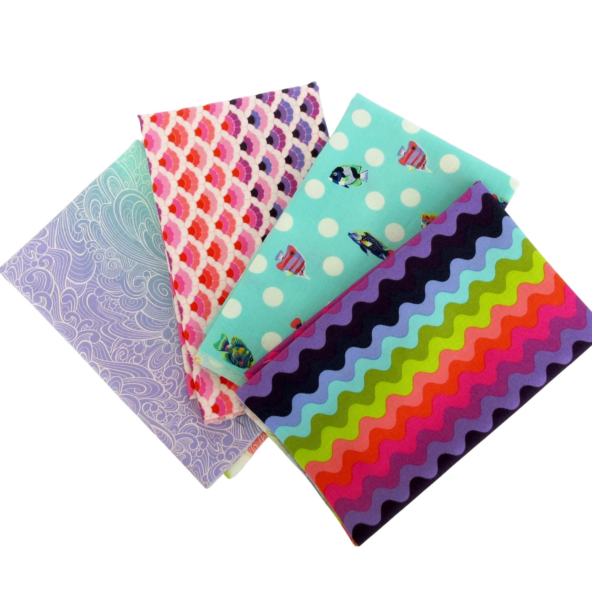 Fabric BUNDLE, Tula Pink Floral Reef Half Yard Bundle, Blender Coordinates