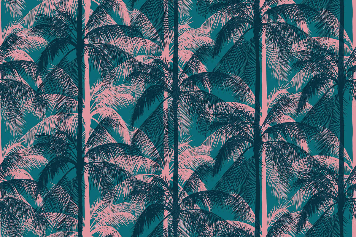 Tropical Fabric, Palm Trees on Storytime Blue, Poolside Too by Ruby Star Society, By the Half or Full Yard