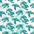 Sea Turtle Fabric, Turtles on White, Coral Reef by Northcott Fabrics, By the Half or Full Yard