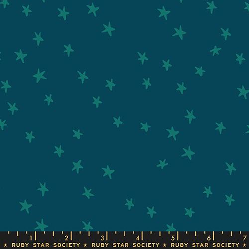 Star Fabric, Starry in Galaxy Blue by Ruby Star Society, By the Half or Full Yard