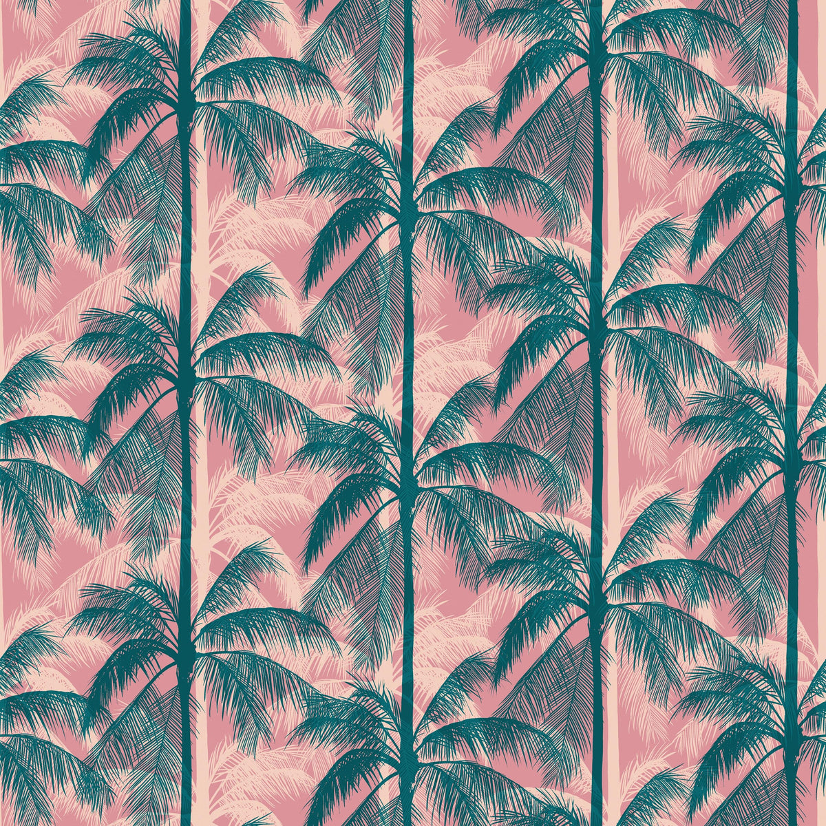 CANVAS Fabric, Palm Trees on Plum, Poolside Too Cotton Linen CANVAS by Ruby Star Society, By the Half or Full Yard