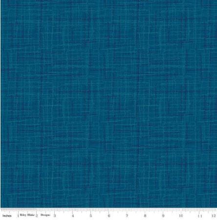 Fabric, Grasscloth Cotton in Denim Blue by Riley Blake, By the Half or Full Yard