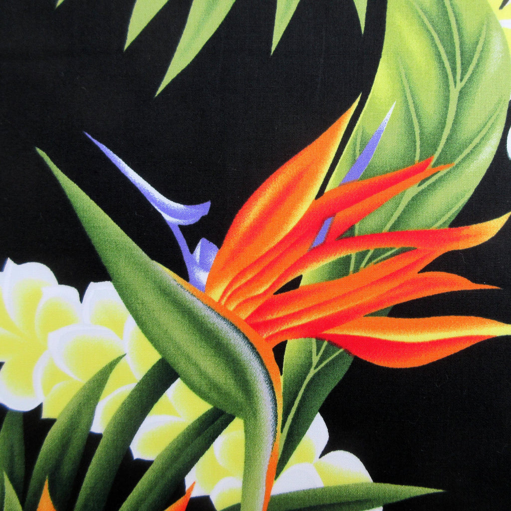 Fabric, Pukalani Bird of Paradise, Large Hawaiian Floral, By the Yard