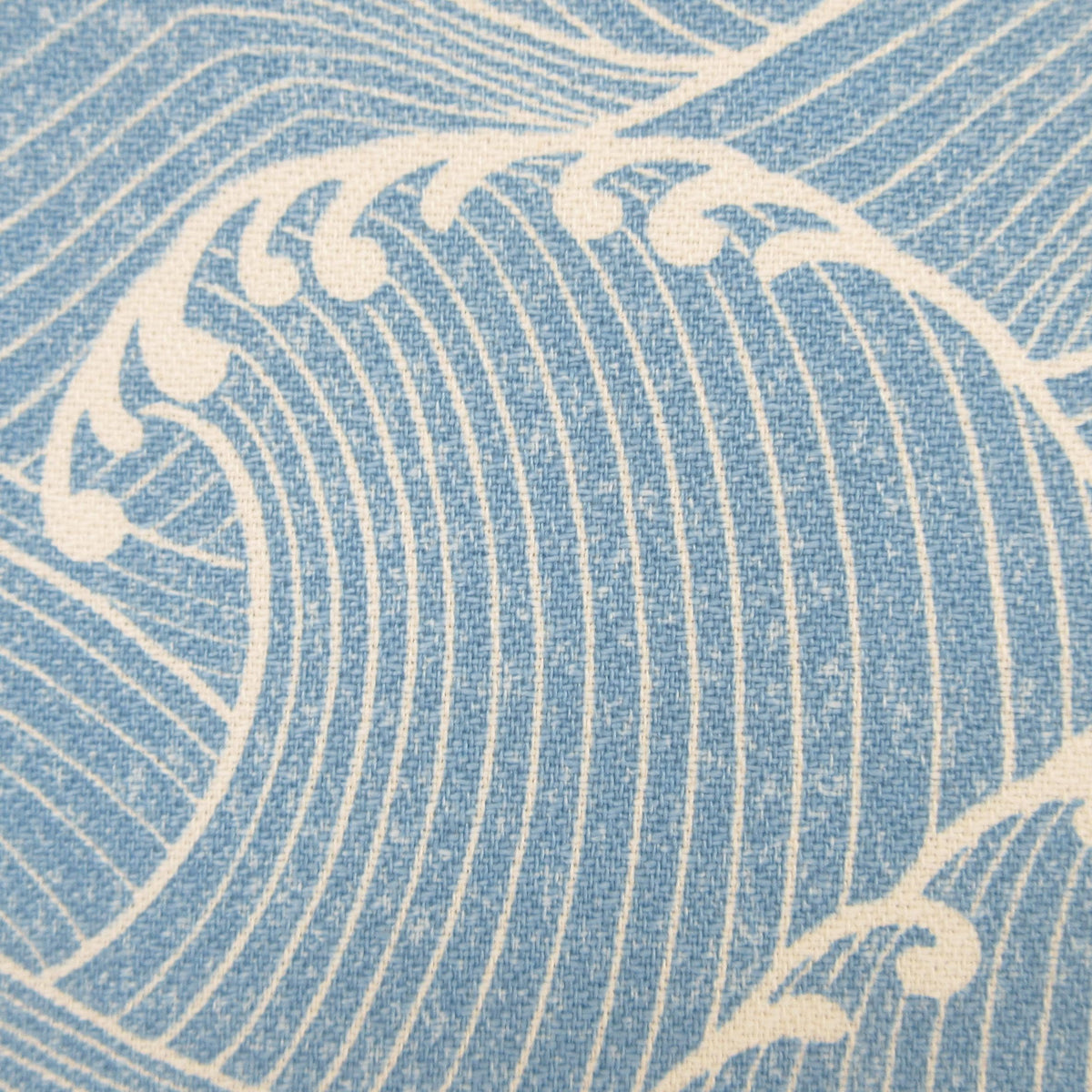 BARKCLOTH Fabric, Ocean Wave in Blue, Large Scale Hawaii Tropical, By the Half or Full Yard