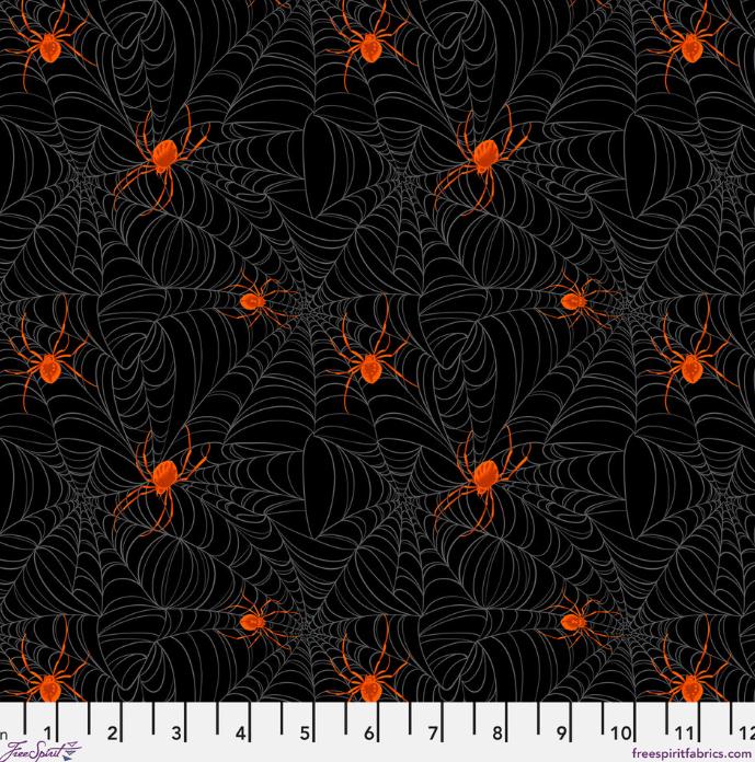 Spider Fabric, World Wide Web, Chain Mail Collection by Free Spirit, By the Half or Full Yard