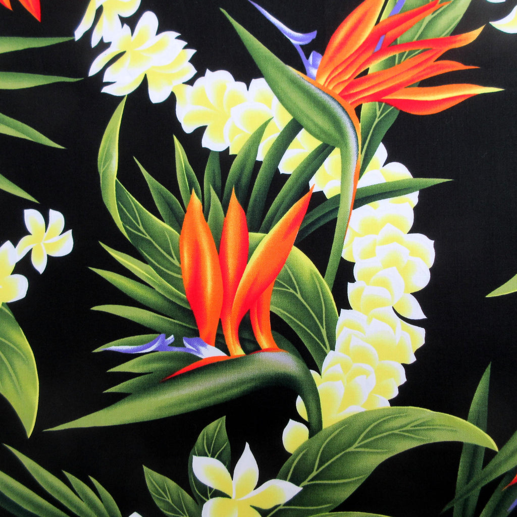 Fabric, Pukalani Bird of Paradise, Large Hawaiian Floral, By the Yard