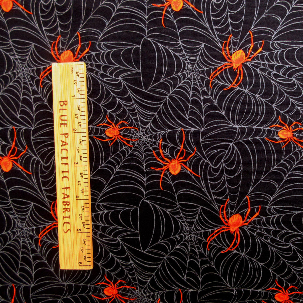 Spider Fabric, World Wide Web, Chain Mail Collection by Free Spirit, By the Half or Full Yard