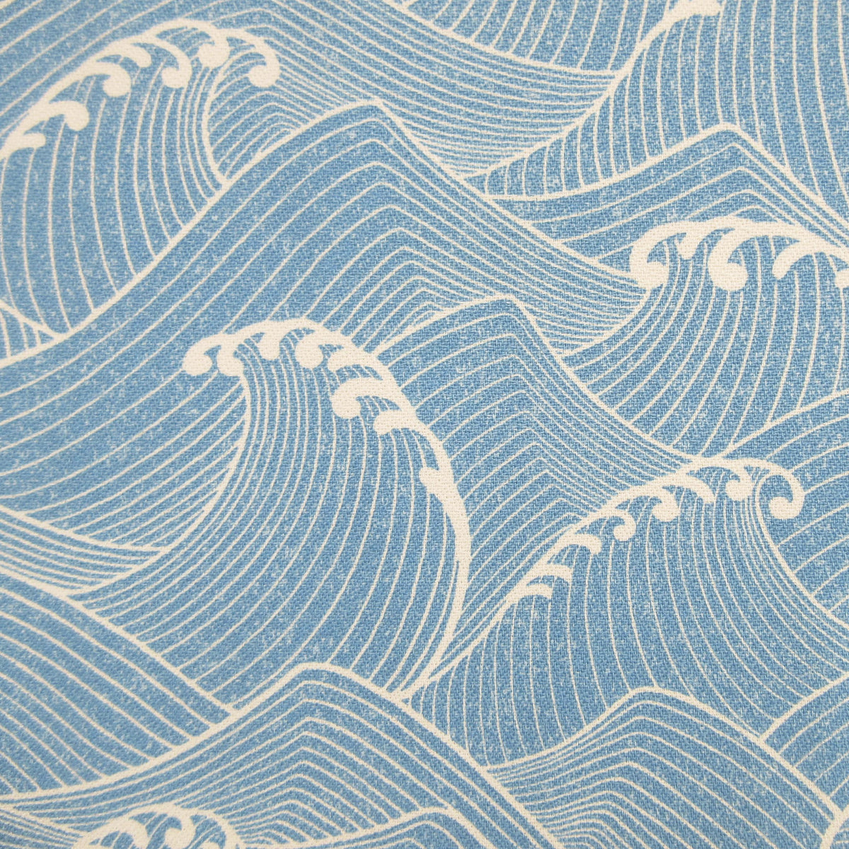 BARKCLOTH Fabric, Ocean Wave in Blue, Large Scale Hawaii Tropical, By the Half or Full Yard