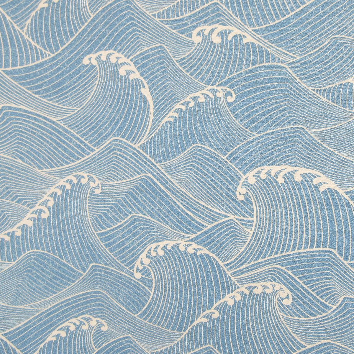 BARKCLOTH Fabric, Ocean Wave in Blue, Large Scale Hawaii Tropical, By the Half or Full Yard