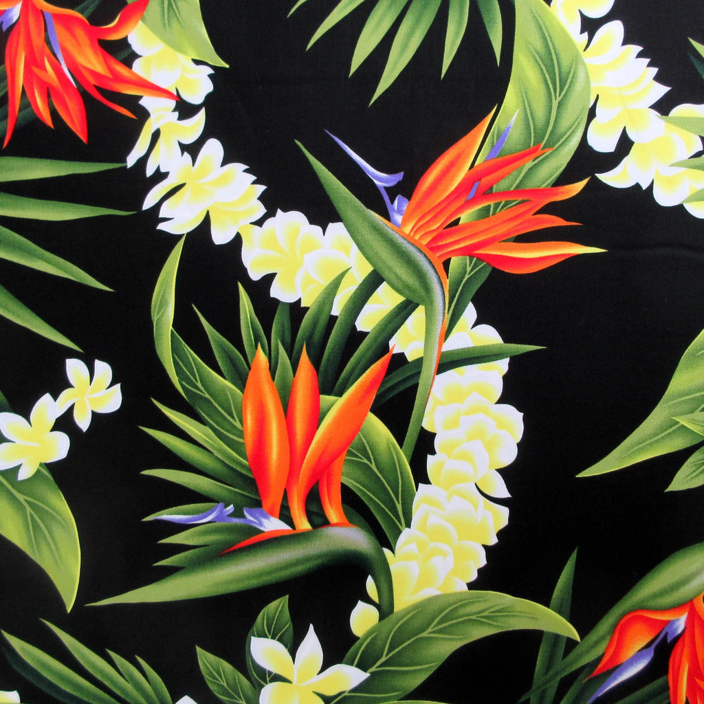 Fabric, Pukalani Bird of Paradise, Large Hawaiian Floral, By the Yard