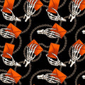 Skeleton Fabric, Chain Mail by Free Spirit, By the Half or Full Yard