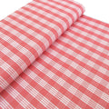Fabric, Watermelon Yarn Dyed Palaka Hawaiian Plaid, 100% Cotton Woven, By the Half or Full Yard