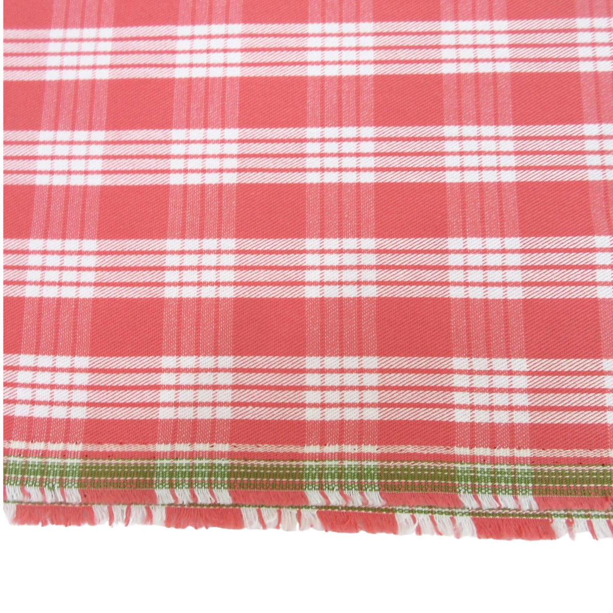 Fabric, Watermelon Yarn Dyed Palaka Hawaiian Plaid, 100% Cotton Woven, By the Half or Full Yard