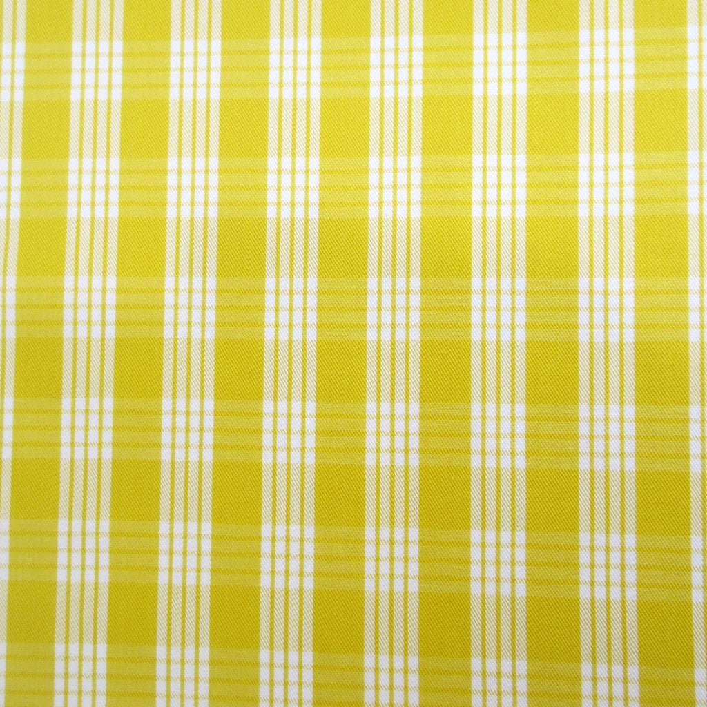 Fabric, Yellow Palaka, Yarn Dyed Hawaiian Plaid, 100% Cotton Woven, By the Half or Full Yard