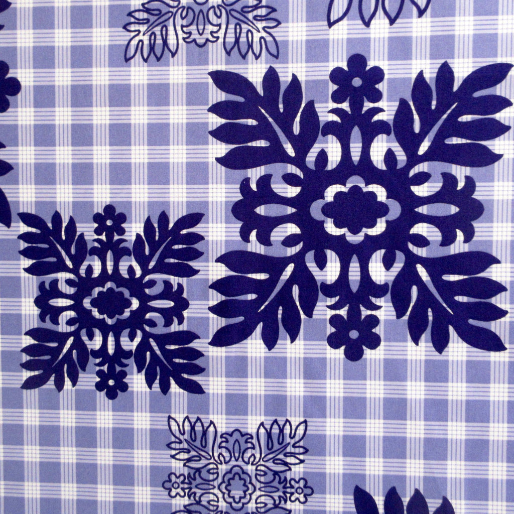 Fabric, Hawaiian Quilt Blocks on Palaka Purple, by the Half or Full Yard