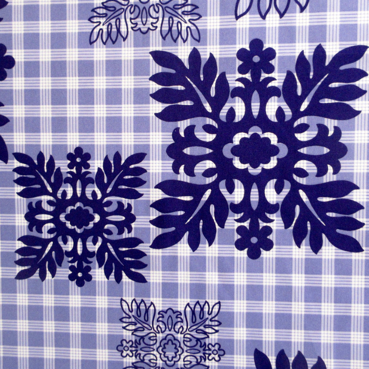 Fabric, Hawaiian Quilt Blocks on Palaka Purple, by the Half or Full Yard