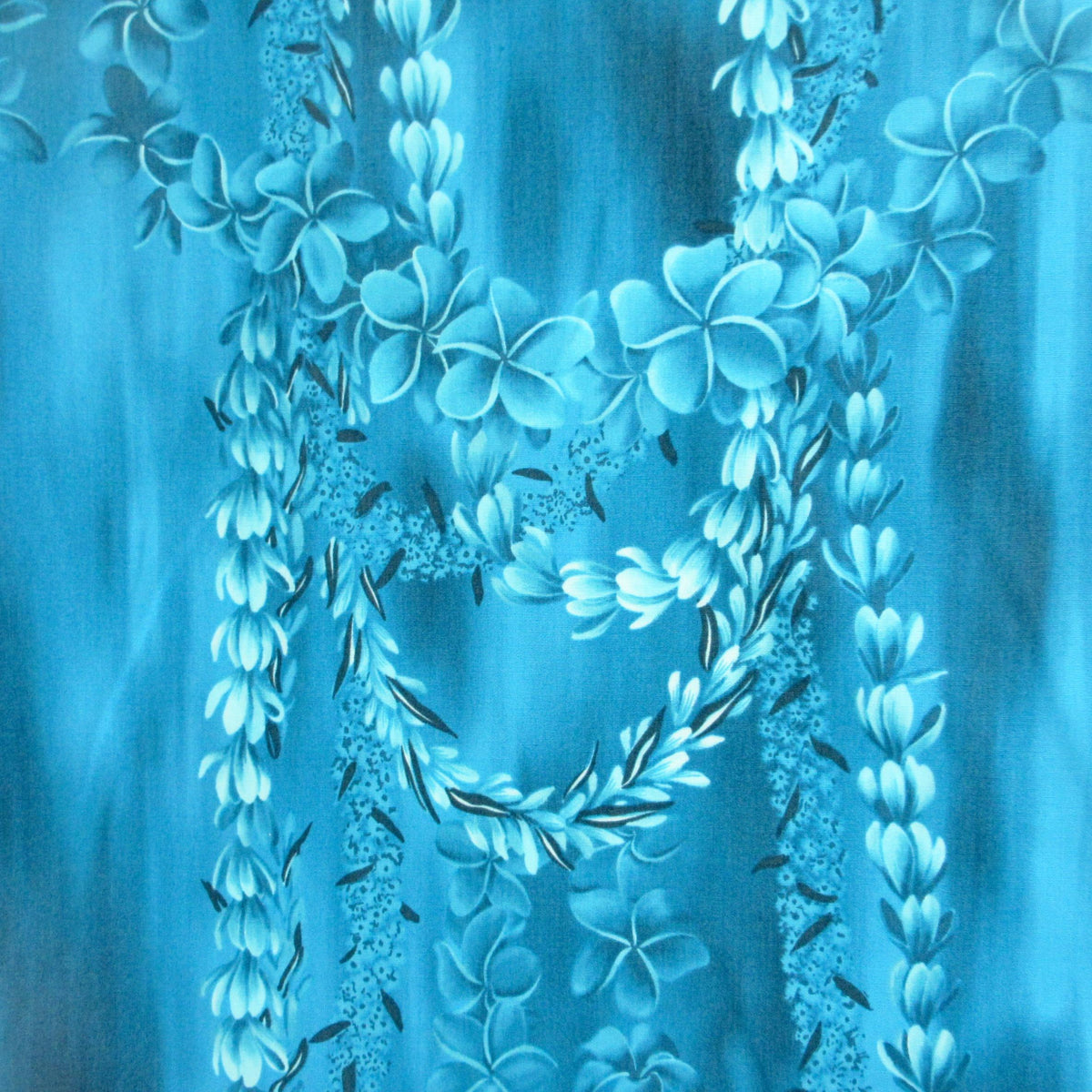 Hawaii Fabric, Leis of Lanai on Ocean Blue, By the Half or Full Yard