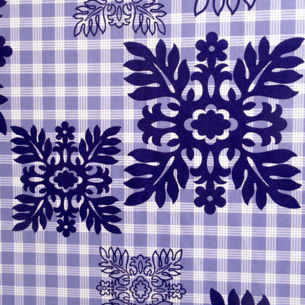 Fabric, Hawaiian Quilt Blocks on Palaka Purple, by the Half or Full Yard